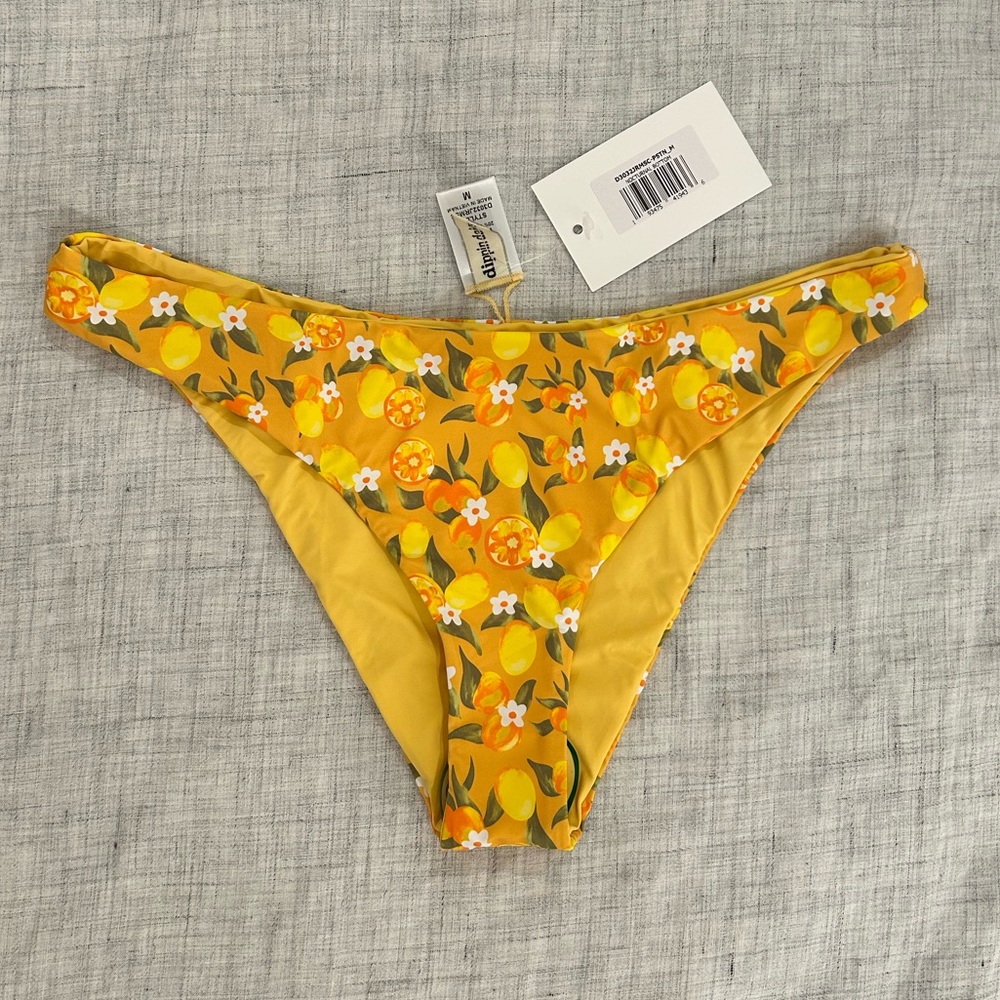 Dippin’ Daisy’s Nocturnal Bikini Bottom - “Positano” Lemon Print